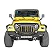 Hooke Road Wrangler TJ Grill Cover Front Vader Grille w/Mesh Inserts Compatible with Jeep Wrangler TJ LJ 1997-2006 (Angry Bird Matte Black)