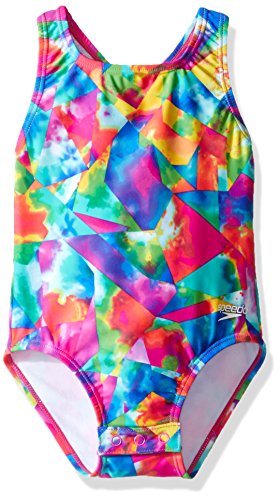 Speedo Printed Racerback One Piece Swimsuit with Snaps