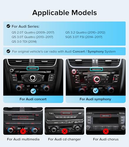 APEXNAV 10.25" CarPlay Radio for Audi Q5 SQ5 (09-17) Concert & Symphony - image 2