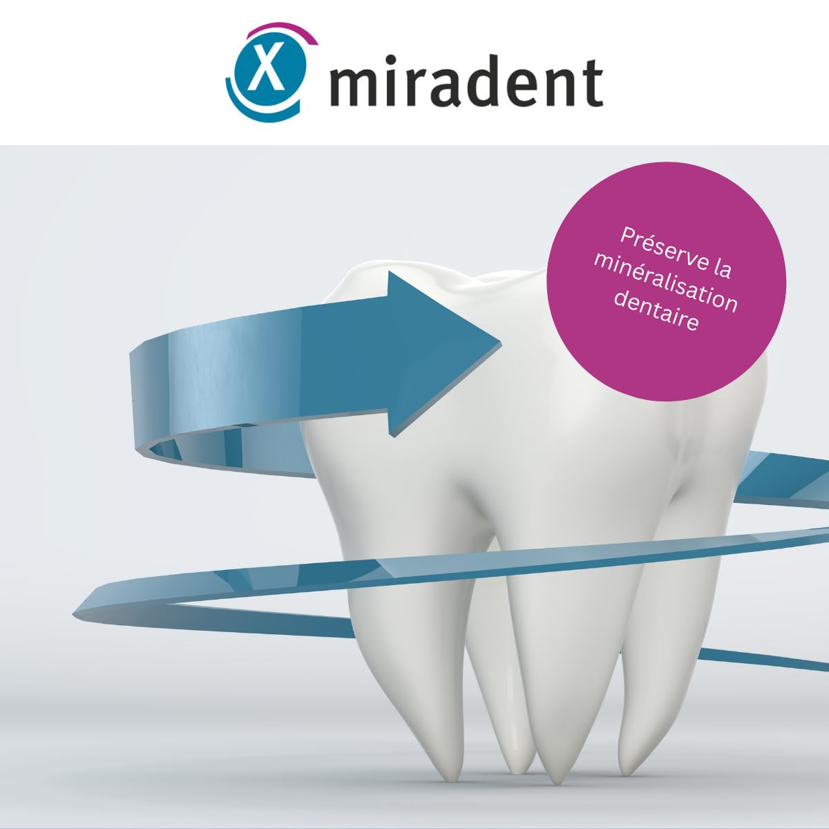 Miradent Chewing-gum dentaire au xylitol Pack économique 200 pcs goût Menthe poivrée sans sucre vegan
