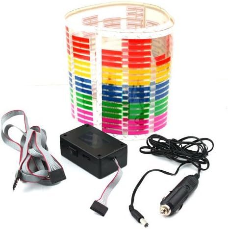 Giveumore 70*16cm Car Music Sound Activated Equalizer Rhythm Lamp Sticker LED Multi Color Flash