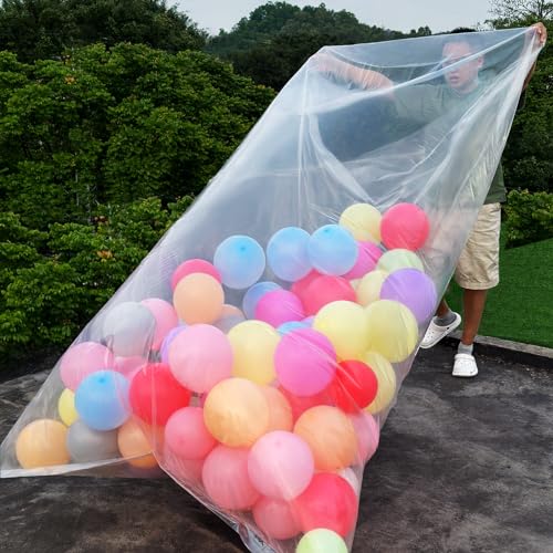 Kreapa Large balloon bags (4 Pcs) balloon transport bags transparent giant storage bags 59x98 inches(2pcs) 47x59 inches(2pcs) can also be used to store Christmas trees sofas and luggage