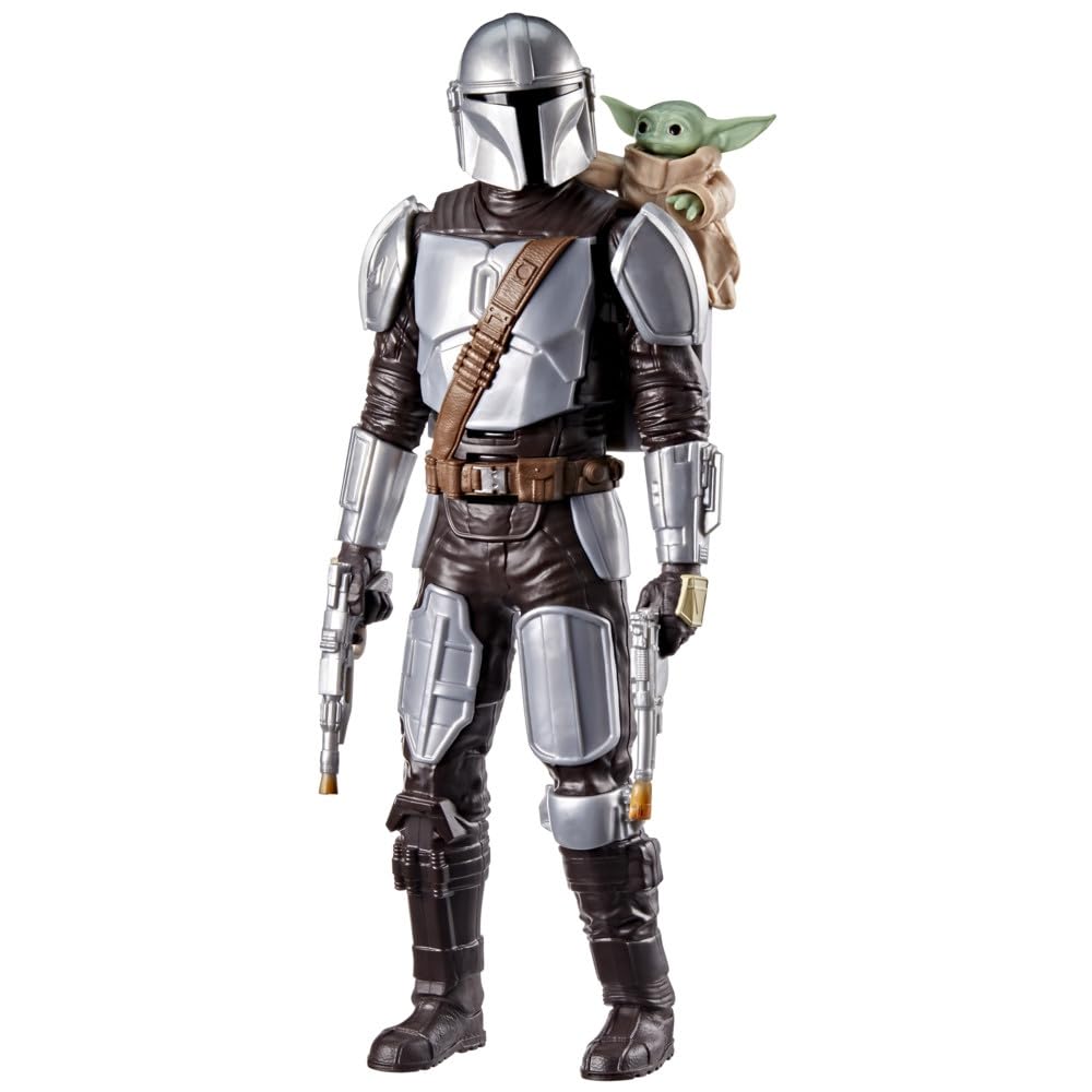 Star Wars The Mandalorian & Grogu, Bláster cazarrecompensas, Figura de acción de 28 cm con Efectos de Sonido, Juguetes interactivos para niños y niñas, Edad: 4+