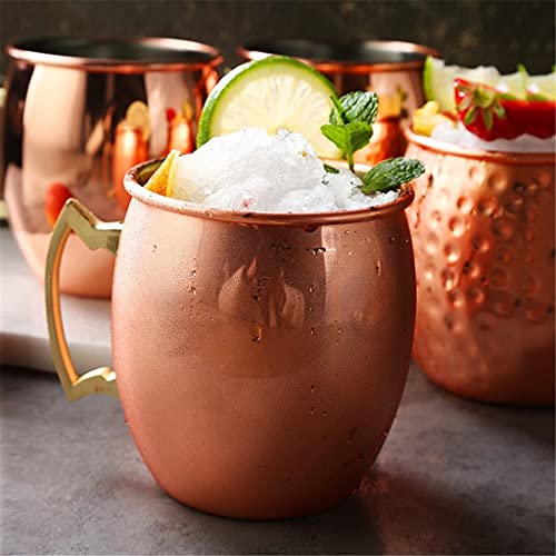 Cups Moscow Mule Mug Tweezers Cup 600Ml 304 Stainless Steel Hammer Light Body Coated Copper-Plated Black Cocktail Glass (Color : A) #TOP2