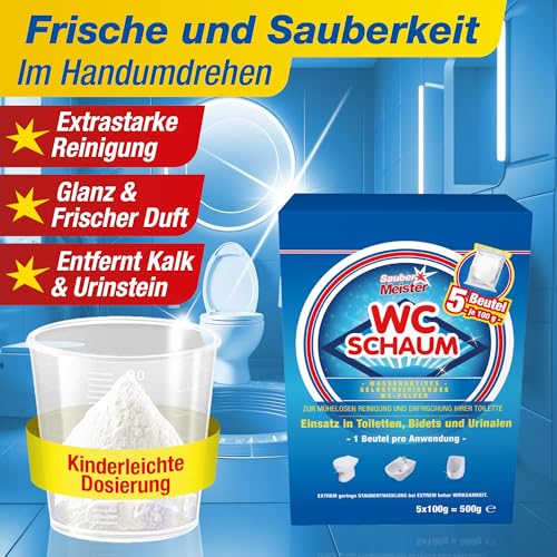 WC-Schaumreiniger Sauber Meister Starker Reinigungsschaum in Pulverform