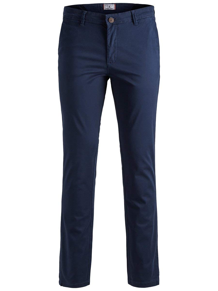 JACK & JONES Marco Bowie Chinos - Navy Blazer - 34" Waist - Long