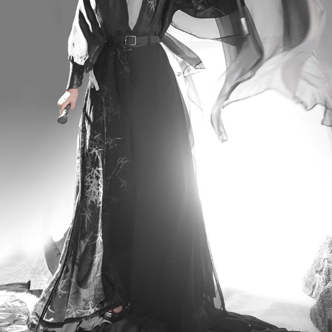 Amazon.co.jp: 竹影 黒銀色ズボン 宋褲 中国伝統衣装 中国ドラマ 宋製