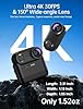 4K Mini Body Action Cameras POV Body Cam, 64GB Sports Camera with Audio Video Recording, Portable WiFi Magnetic Wearable Waterproof Thumb Camera for Motorcycle Vlogging Skiing Cycling Hiking-Black