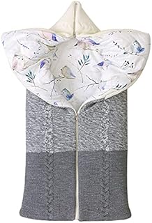 Maeau Newborn Baby Sleeping Bag Multifunction Swaddle Blanket Stroller Wrap for Baby Girls Boys 0-12 Months Grey