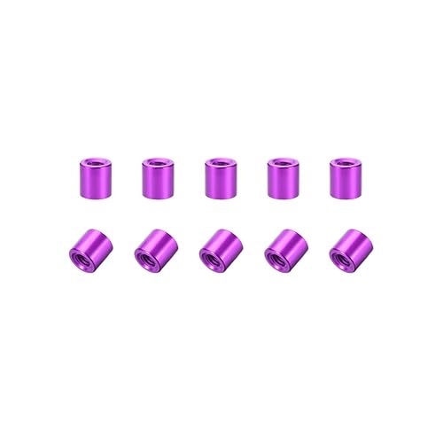 Miniatura 8 de uxcell 10 unids M3x6mm redondo aluminio Standoff columna espaciador hembra azul aguamarina para Drone FPV Quadcopter Racing RC multirotors piezas DIY