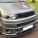 Frontlippe Frontspoiler kompatibel mit VW VOLKSWAGEN Transporter T5.1 Sportline 2010-2015 mit ABE TÜV Schwarz Glänzend