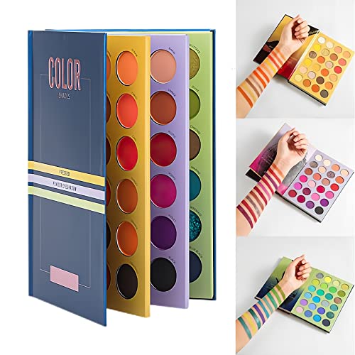 Mielikki 72 Colors Eyeshadow Palette, 3 Layers High Pigmented Matte Shimmer Metallic Eyeshadow Pallet, Professional Eye Makeup Palette, Eye Shadow Cosmetics Gift #TOP9