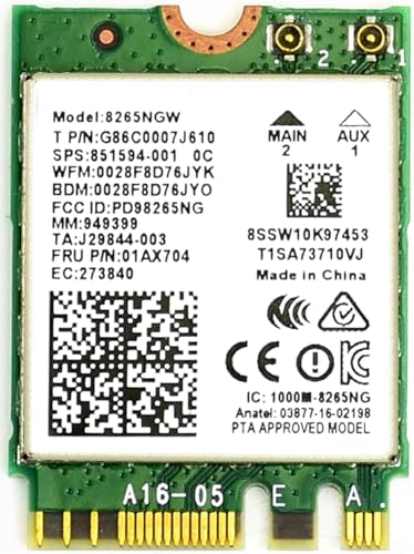 Image of Waveshare 8265AC /8265NGW Wireless NIC Module M.2 NGFF for Jetson Nano Support 2.4GHz / 5GHz 300Mbps / 867Mbps Dual Band WiFi and Bluetooth 4.2 | Assembly Instruction Included