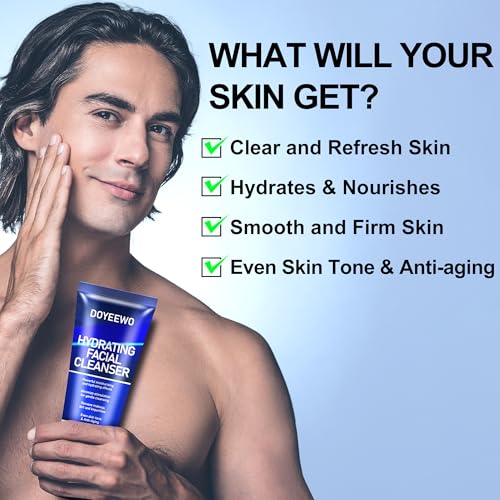 Skin Care for Men,Hydrate,Firm,Anti-Aging & Wrinkle Mens Facial Face Skin Care Routine Kit Set,Christmas Gifts Stocking Stuffers Secret Santa Gift for Men Him Dad Boyfriend Husband Birthday Valentines - Image 6