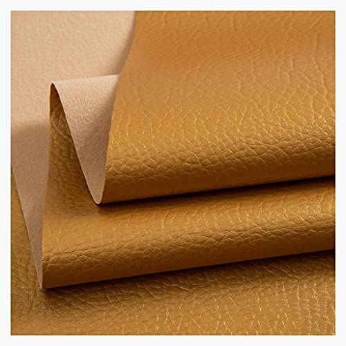 Tissu simili cuir chic coloris or pour tapisserie et maroquinerie