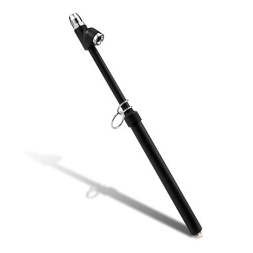 CZC AUTO Medidor de presión de neumáticos, medidor de presión de aire resistente, mandriles de doble cabezal de pie recto, pintura negra, 10-150PSI