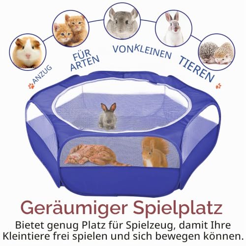 Pawaboo Kleintiergehege mit Reißverschluss, Indigo