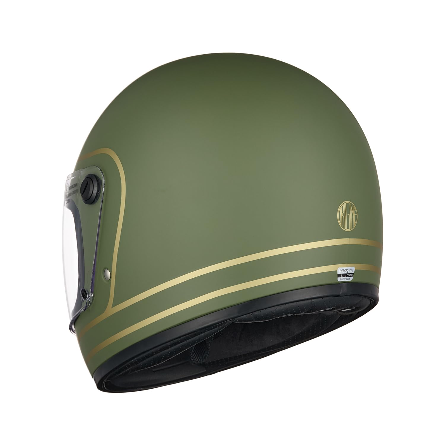 ORIGINE Casco Integral para Motocicleta, Casco Retro Vintage con Visera ECE