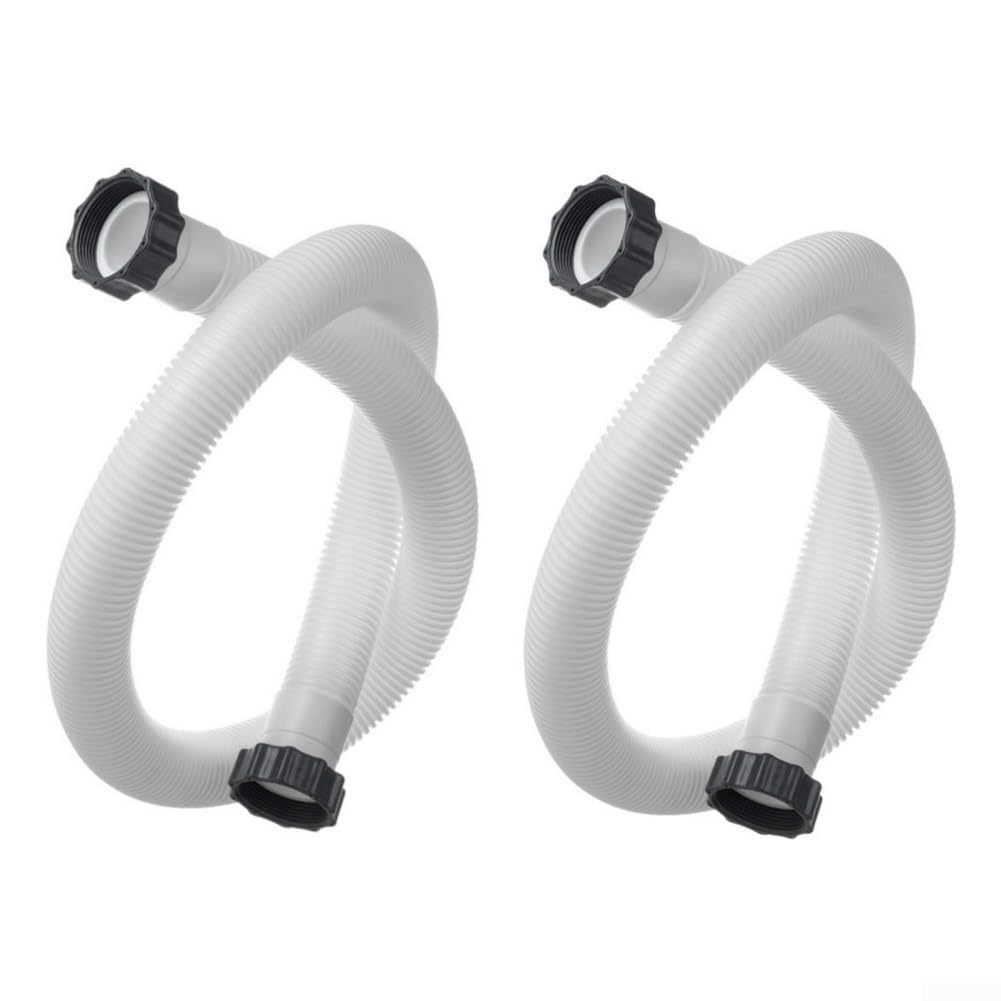 2 pièces de tuyau de piscine pour Intex 29060E, tuyau de remplacement de filtre de piscine de 59 pouces de long avec écrou pour Ø 38 mm de piscine