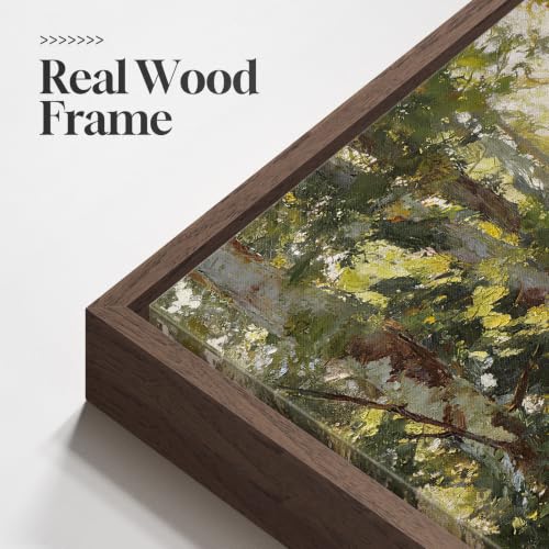 Framed Vintage Forest Landscape Vertical Wall Art for Living Room, 20x40 In by Cuspin - Used condition - Image 5