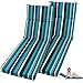 SmoothNovelty 2 Pcs Indoor Outdoor Chaise Lounge Cushions Sponge Bench Outdoor Furniture Chaise Cushions Patio Chair Furniture Replacement (Dark Blue Stripes)