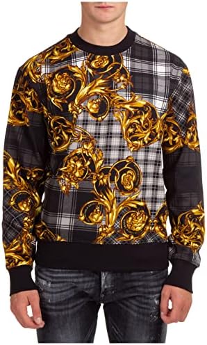 Versace Jeans Couture 71GAI3R6-FS005 Sweat-Shirts col Rond Homme Or M -  ThePressFree