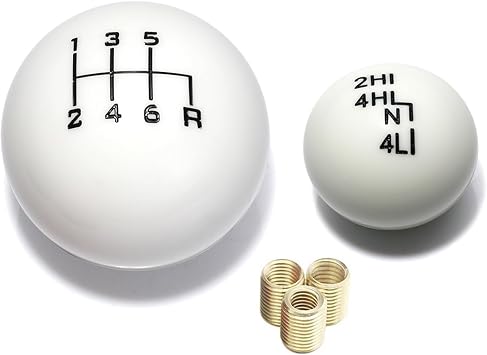 Shift knob for Jeep for Wrangler YJs TJs JKs Ball Style 6 Speed Transfer Case Gear Shift Knob HeadWhite