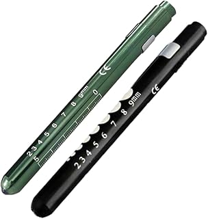 SHINEOFI 2Piezas LED de Pluma de Pupil Light y Oral sin Batería Incluida y Amarilla Compacto y Portátil