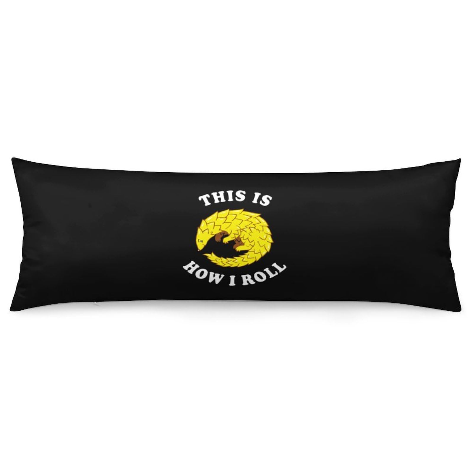 Pangolin This is How I Roll Body Pillow Cover Lightweight Long Pillow Case for Cushion Sofa Living Room Bed 20