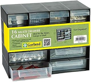 Plastic 16 Multi Drawer Storage Cabinet Organiser For Home Garage DIY Hobby Craft