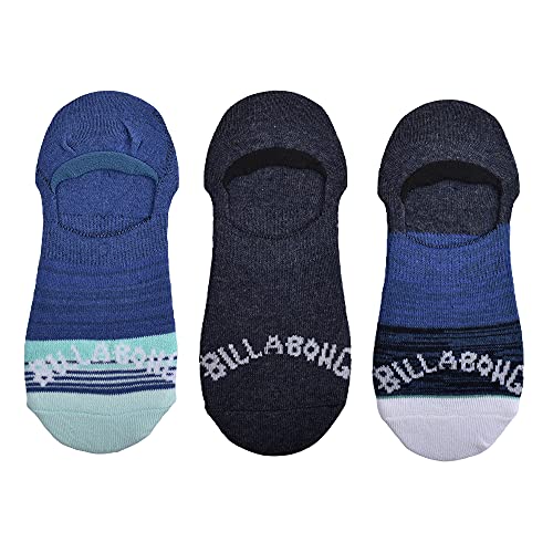 Billabong Men's No Show Sneaker Liner Socks, Navy Striped (3 Pack), One Size #TOP1