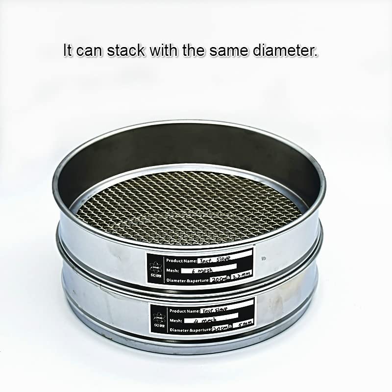 Tamis de laboratoire Sampling Inspection Pharmacopeia Standard Test Sieve 304 Susciter Filtre maillage chroming cadre R20CM ouverture 2-5 mm (Capacity : 6 mesh 3.2mm)