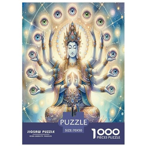 Rompecabezas de 1000 piezas imposible GuanYin, juego educativo de mesa para adultos