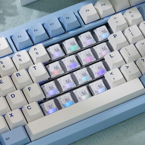 Image of OOCTPK Chilkey 35pcs Morandi 5-Pin Linear Mechanical Keyboard Switches for Mechanical Keyboard, Focused Bottom-Out Feedback and Crisp, High-Transmittance PMMA Light Guide, Even RGB Illumination