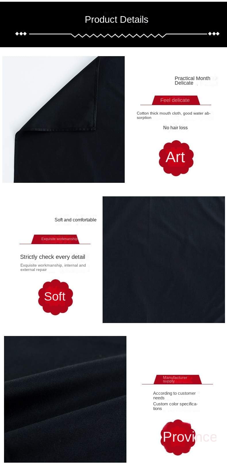 Serwetki Materiałowe 8 Szt. Bawełniane Satynowe Serwetki 50X50Cm Restauracja Kwadratowy Ręcznik Klubowy Ręcznik Stołowy - Czarny