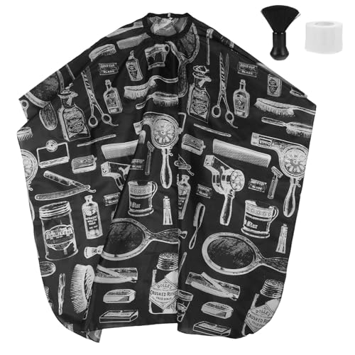 OSALADI Barbiere con Protezione per Collo Bavaglino per Taglio Capelli e Panno Traspirante per Salone e Uso Domestico