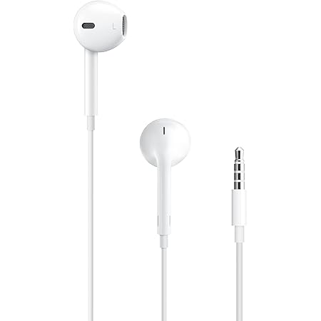 Apple EarPods Headphones with 3.5mm Plug. Microphone with Built-in Remote to Control Music, Phone Calls, and Volume. Wired Earbuds