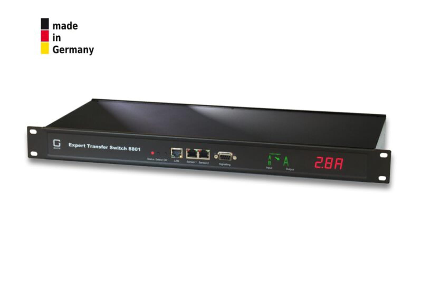GUDE 8801-3 Expert Transfer Switch 16A 1x IEC C19, 6X IEC C13 (4xFuse), sieć