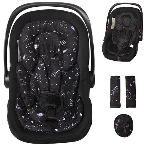 Image of Infant Support Cushions, Insert for Car Seats, Stroller Cushions, Black