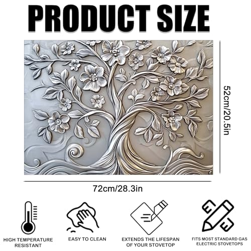 Image of Nuxovilar Silver Tree Stove Cover Diatom Mud 20.47x28.34 In