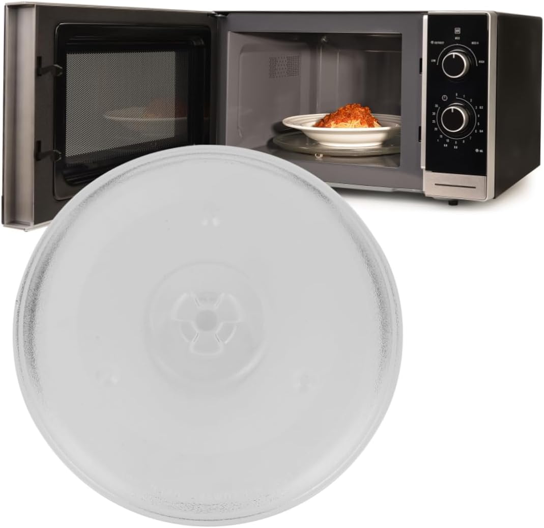 IMIKEYA 27cm Microwave Glass Turntable Plate Replacement Y-Type Microwave Glass Tray Dishwasher Safe Compatible Models for Daily Use