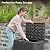 EAST OAK Outdoor Storage Box, 31 Gallon Deck Box, Waterproof Resin Storage Bin for Patio Cushions, Gardening Tools, Accessories, Lockable, UV Resistant, Black