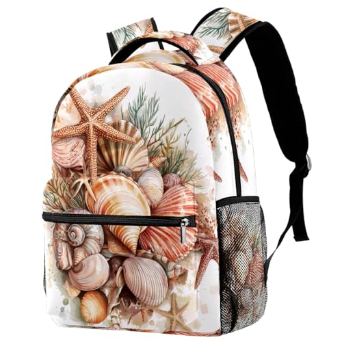 Sac à dos d'école océan multicolore avec porte-bouteille latéral pour fille et garçon
