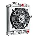 TSMINDUSTR 3 Row Aluminum Radiator + Shroud Fan For 1992-2000 Honda Civic D15 D16 EK Del Sol Integra 1993 1994 1995 1996 1997 1998 1999 Radiators