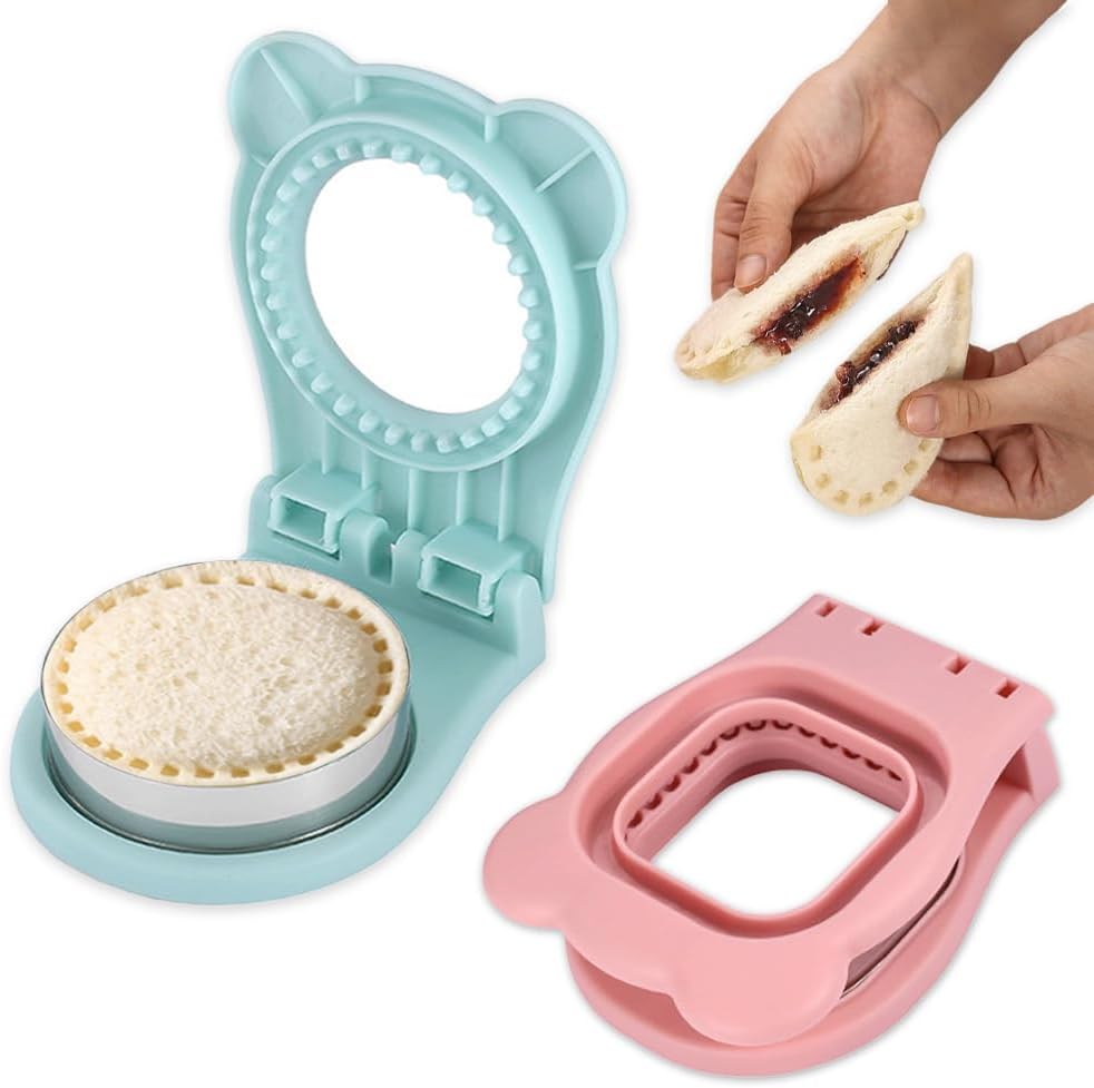 Sandwich Cutter and sealer Set,Square&Round Sandwich Maker with Seal Edge for Homemade sandwich Snacks Lunchbox Bento Box Sandwich Cutter and sealer Set,Square&Round Sandwich Maker with Seal Edge for Homemade sandwich Snacks Lunchbox Bento Box