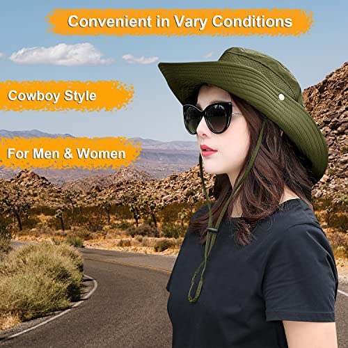 Image of Women Fishing Sun Hat Men Summer UV Protection Bucket Hats Mesh Ventilated Outdoor Hiking Gardening Beach Lawn Hat