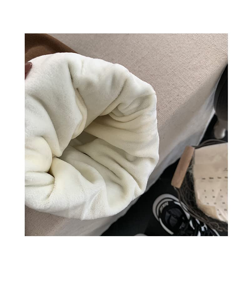 Boys' and Girls' Winter Plush Pants Children's Clothes Baby's Solid Color Plush Thickened Splicing Pants3