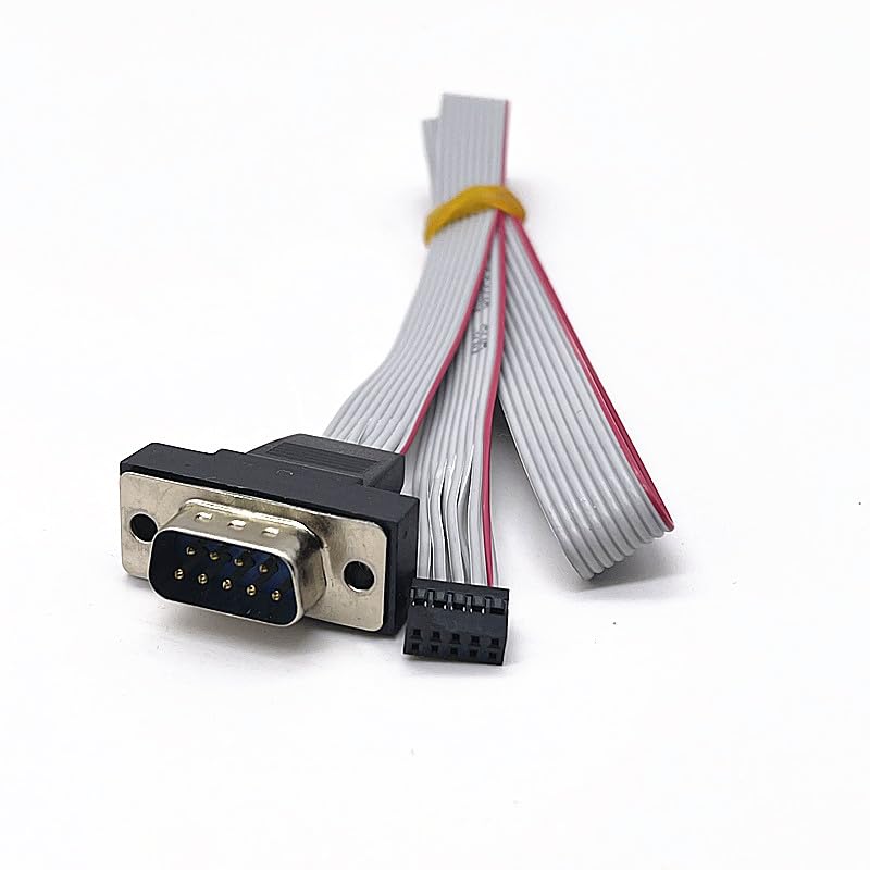 Wiring Connecting Terminals - 500mm DB9pin Motherboard rs232 COM Port with D-Sub to 2x5 pin 10pin for Dupont 2.0mm Cable - (Style: A)