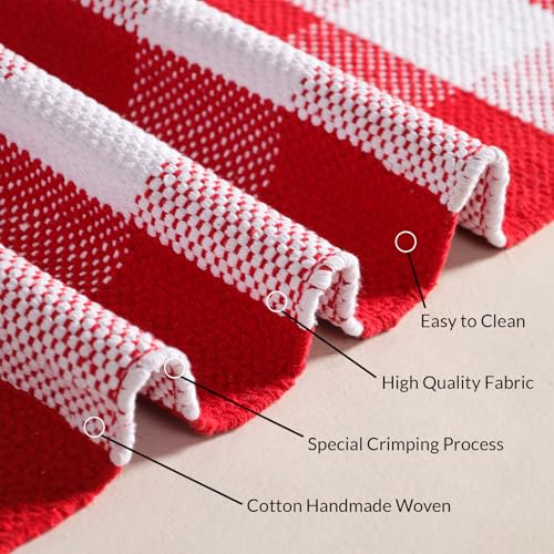 Tapete decorativo rojo y blanco 3x5 pies HOMEMONDE miniatura 3