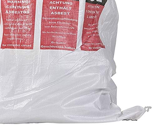 Sac Amiante avec sachet interne 80x120 | 30KG | 80L | Lot de 10 sacs | 10, 25, 50 et 100 produits disponibles | Avec double sac interne et transparent disponible | sacs amiante | sac à Amiante